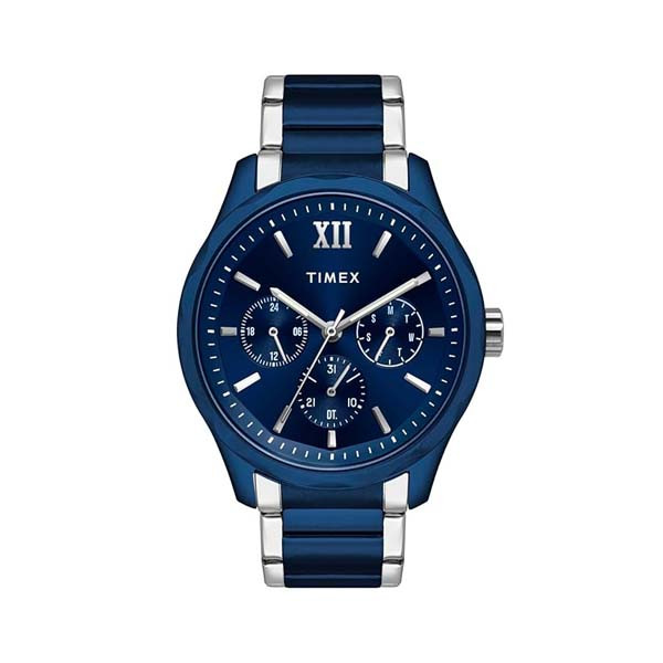 TIMEX Men Blue Round Dial Analog Watch (TW0TG7638)