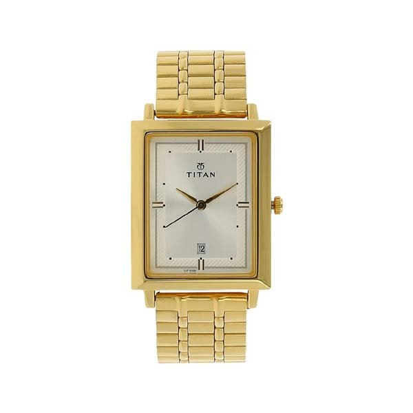 Titan Analog with Date Silver Dial Quartz Stainless Steel StrapMens (NT1715YM01)