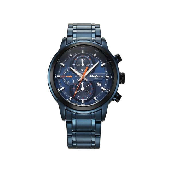 Titan Octane Primal Quartz Chronograph Blue Dial Blue Stainless Steel Strap Watch For Men (90086KM08)
