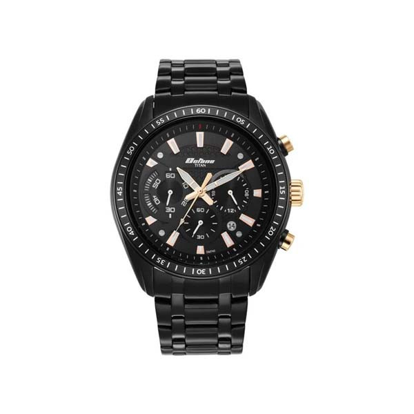 Titan Octane Black Dial Chronograph Watch for Men (NT90077KM04)