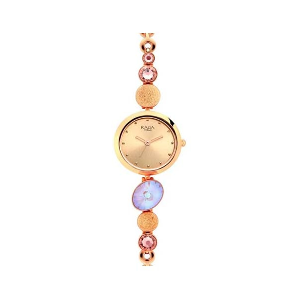 Raga Women's Charm: Elegant Mother of Pearl Dial with Ornate Strap Watch (NT2606WM08)